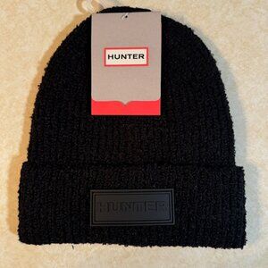 NWT HUNTER Black Tonal Patch Beanie Hat Unisex